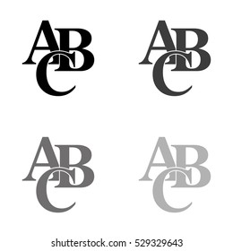 symbols heap of alphabet -  black vector icon