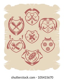 Symbols of heraldry, 4, vector