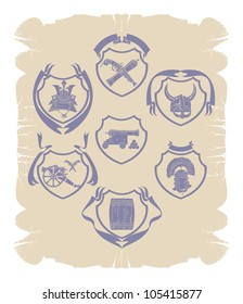 Symbols of heraldry, 5, vector