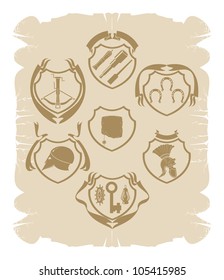 Symbols of heraldry, 6, vector