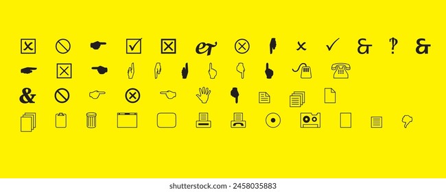 símbolos con Formas de Vector.