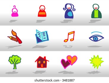 Symbols icons 2 - others of same series : http://www.shutterstock.com/lightboxes.mhtml?lightbox_id=499021