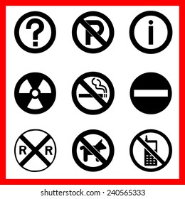 Symbols icons set great for any use. Vector EPS10.