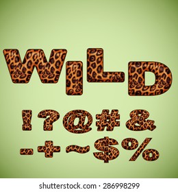 Symbols imitating leopard fur