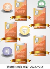 symbols info graphic science, with line green and sulfur color