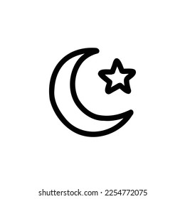 Symbols of Islam doodle icon, vector illustration