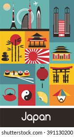 Symbols of Japan. Vector
