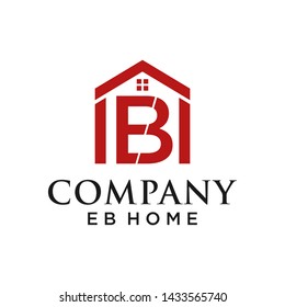 The symbols for letters B and E with the home logo