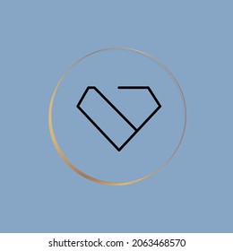 Símbolos y logotipos para diversos diseños colocados sobre un fondo de color plano