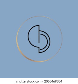 Símbolos y logotipos para diversos diseños colocados sobre un fondo de color plano