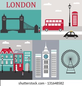 Symbols of London.Vector svg