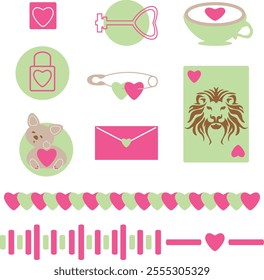 Symbols of love for different projects