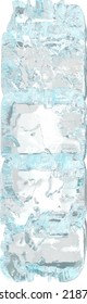 Symbols made of ice. letter i