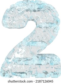 Symbols made of ice. number 2
