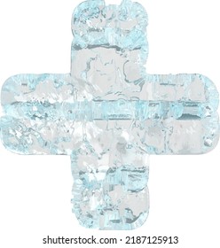 Symbols made of ice. symbol