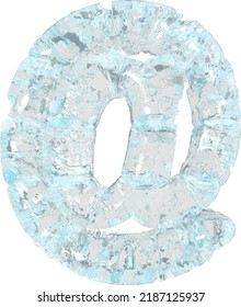 Symbols made of ice. symbol