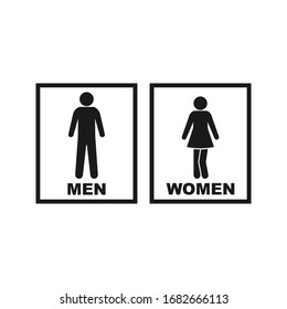 Symbols Man Women Flat Style Toilet Stock Vector (Royalty Free ...