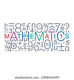 symbols of mathematics and mathematics. mathematics background. mathematics concept