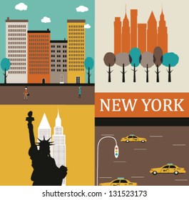 Symbols of New York. Vector