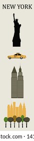 Symbols of New York. Vector