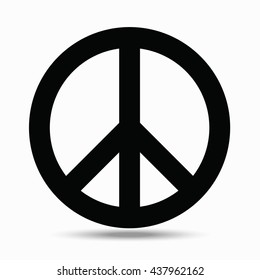 Symbols pacifism. Illustration isolated on white background.