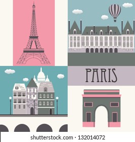 Symbols of Paris.Vector