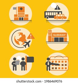 Symbols and pictograms about public policies