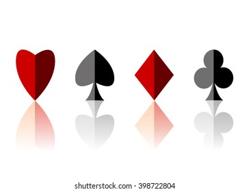 Vector Illustration French Playing Cards Symbols Stock Vector (Royalty ...