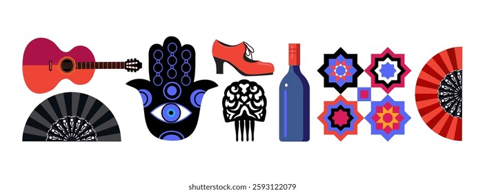 symbols for postcard, invitation, poster, ads, banner, festive