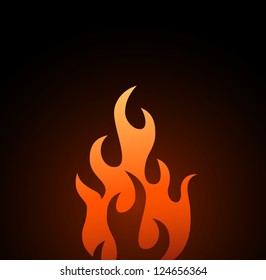 Symbols red fire on white background vector