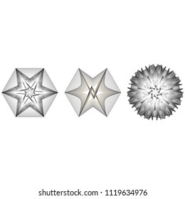 Symbols of sacred geometry, depict fundamental aspects of space and time.Flower of life symbol variations