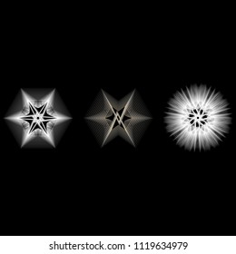 Symbols of sacred geometry, depict fundamental aspects of space and time.Flower of life symbol variations
