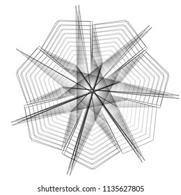 Symbols of sacred geometry, depict fundamental aspects of space and time.Flower of life symbol variations