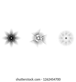 Symbols of sacred geometry, depict fundamental aspects of space and time.Flower of life symbol variations