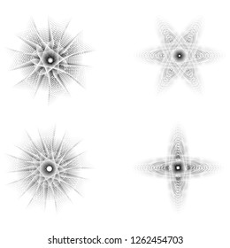 Symbols of sacred geometry, depict fundamental aspects of space and time.Flower of life symbol variations