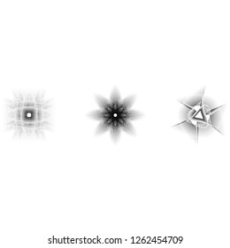 Symbols of sacred geometry, depict fundamental aspects of space and time.Flower of life symbol variations