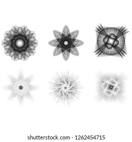 Symbols of sacred geometry, depict fundamental aspects of space and time.Flower of life symbol variations