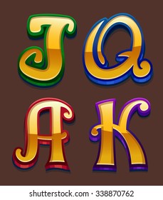 Symbols for slots game. Vector illustration