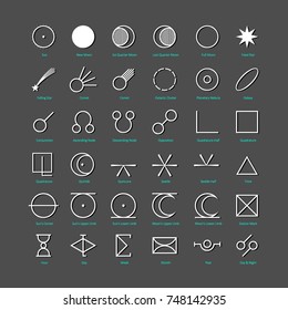 symbols Star Suns Moons Zodiac