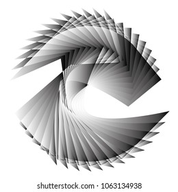 Symbols and symmetrical geometric pattern, fractal, pentagram, icon rune