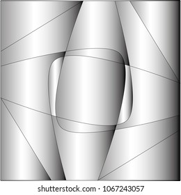 Symbols and symmetrical geometric pattern, fractal, pentagram, icon rune