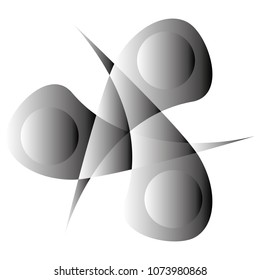 Symbols and symmetrical geometric pattern, fractal, pentagram, icon rune