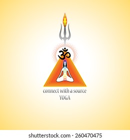 symbols of traditional yoga, logo, vector EPS 10