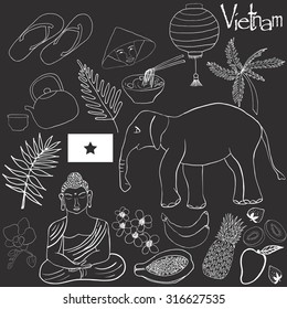 Symbols and typical things from Vietnam