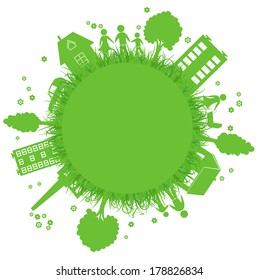 symbols of urban lifestyles. Vector illustration