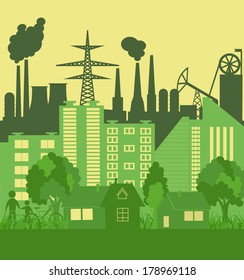 symbols of urban lifestyles. Vector illustration