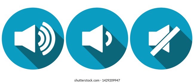 Symbols for volume up, down and mute