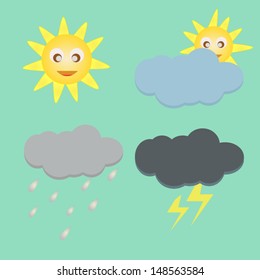 Symbols which represent weather conditions