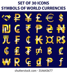 Vector Currency Symbols World Money Icons Stock Vector (Royalty Free ...