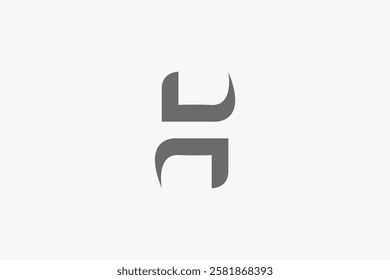 Symetric letter H minimalist logo